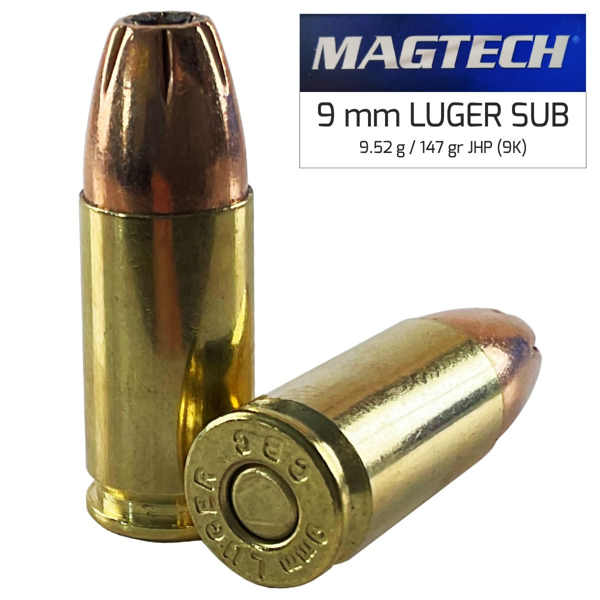 Náboj Magtech 9mm Luger (9x19) Subsonic, 147gr/9,5g, JHP | Top-guns.eu